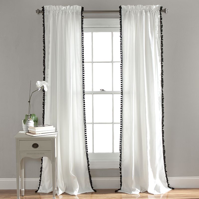 Lush Decor Pom Pom Window Curtain