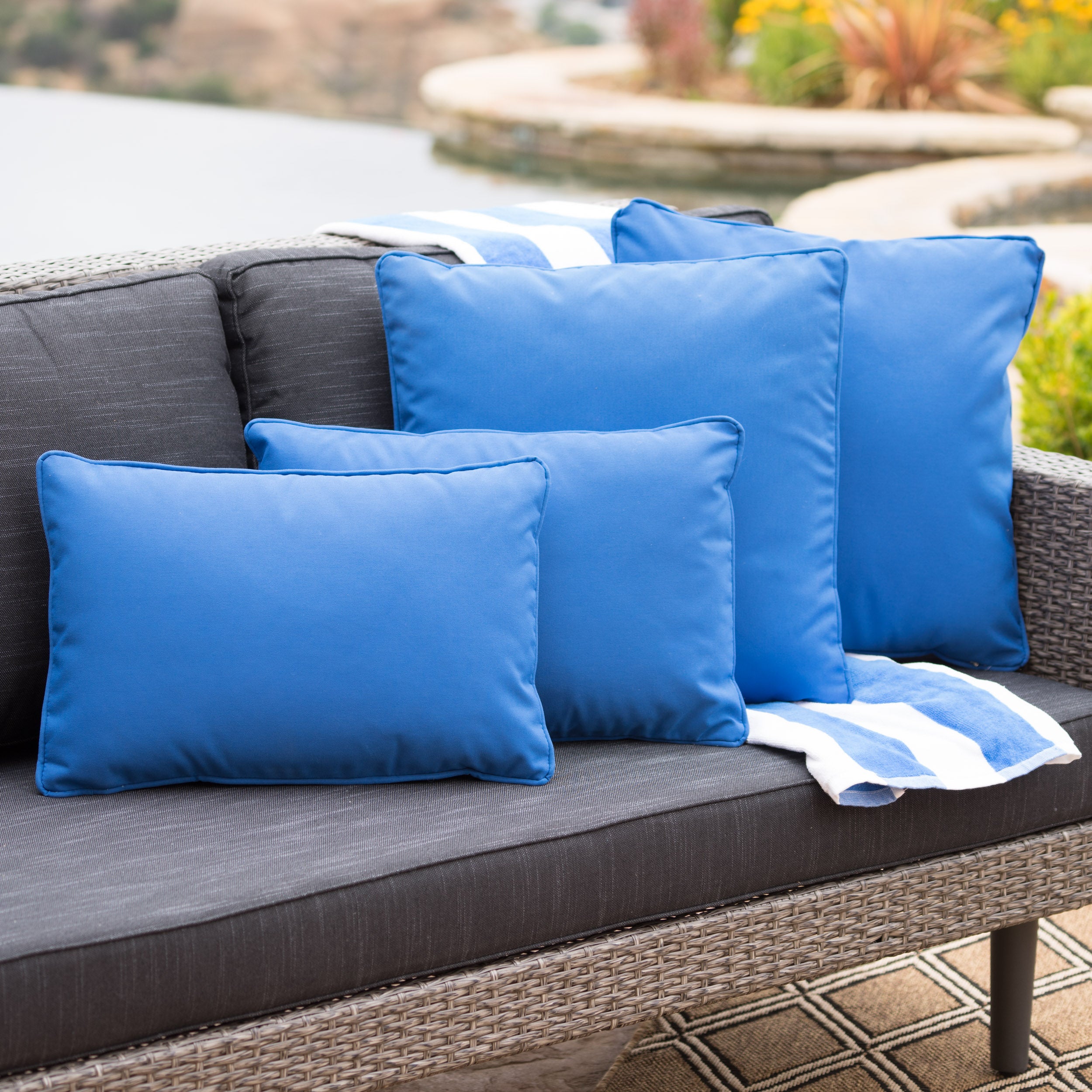 Corona Outdoor Patio Water Resistant Pillow Sets