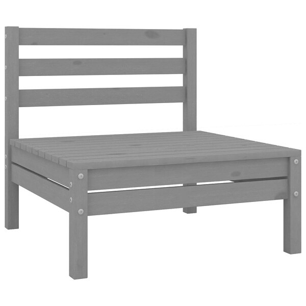 4 Piece Patio Lounge Set Solid Pinewood Gray - Overstock - 36041530