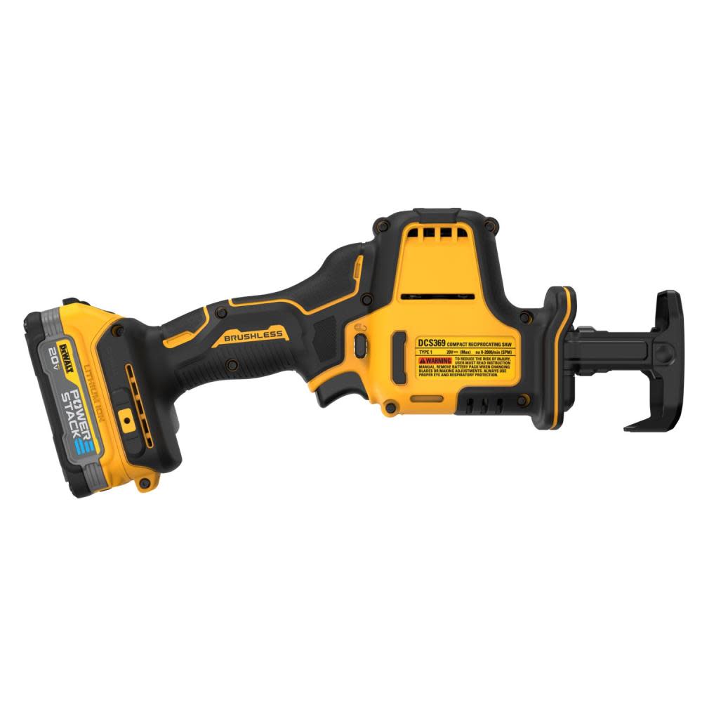 DEWALT ATOMIC 20V MAX One Handed Reciprocating Saw with POWERSTACK Battery ;