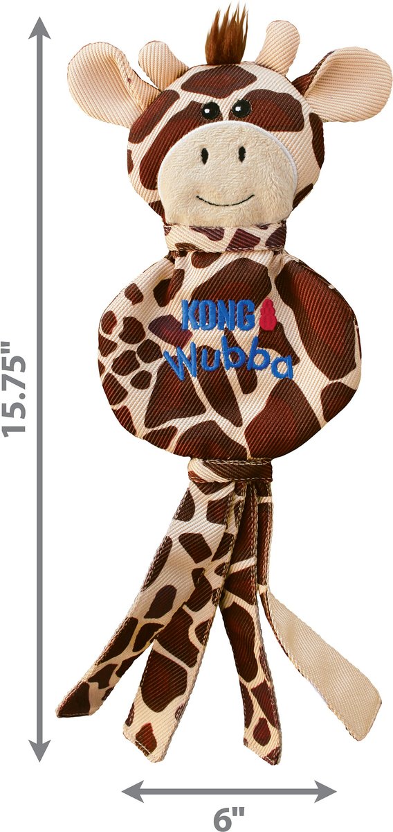 KONG Wubba No Stuff Giraffe Dog Toy， Large