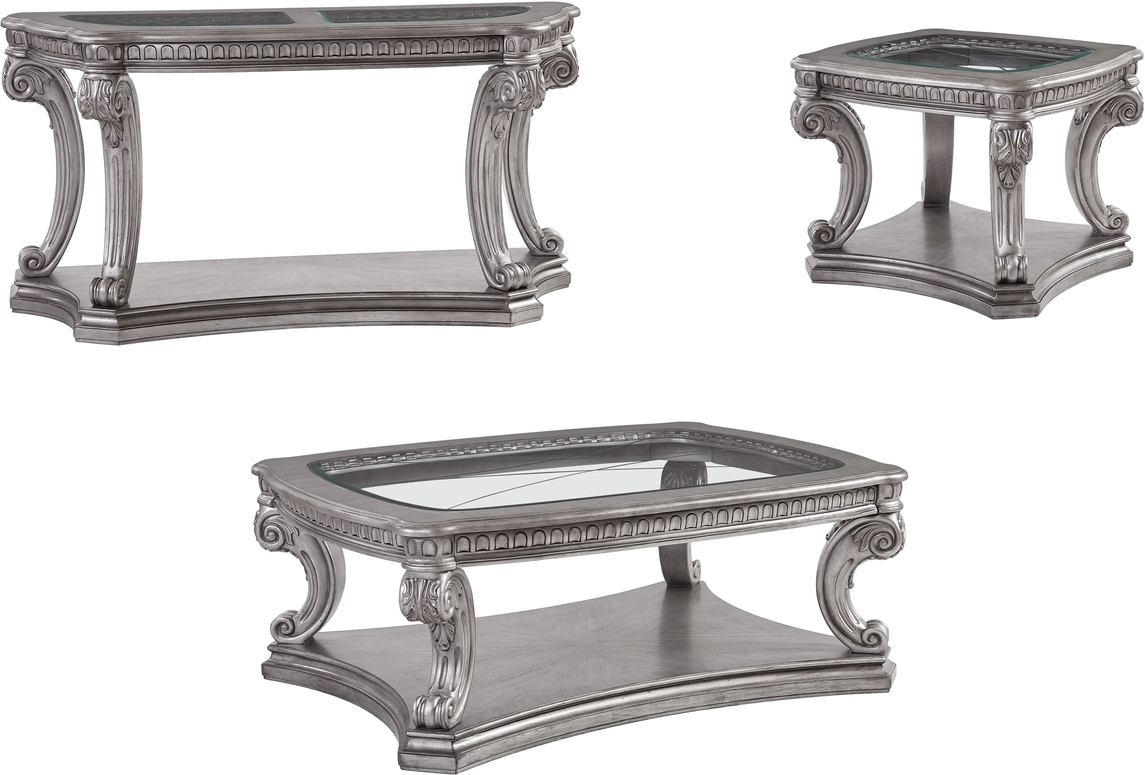 Platinum Estates Silver End Table