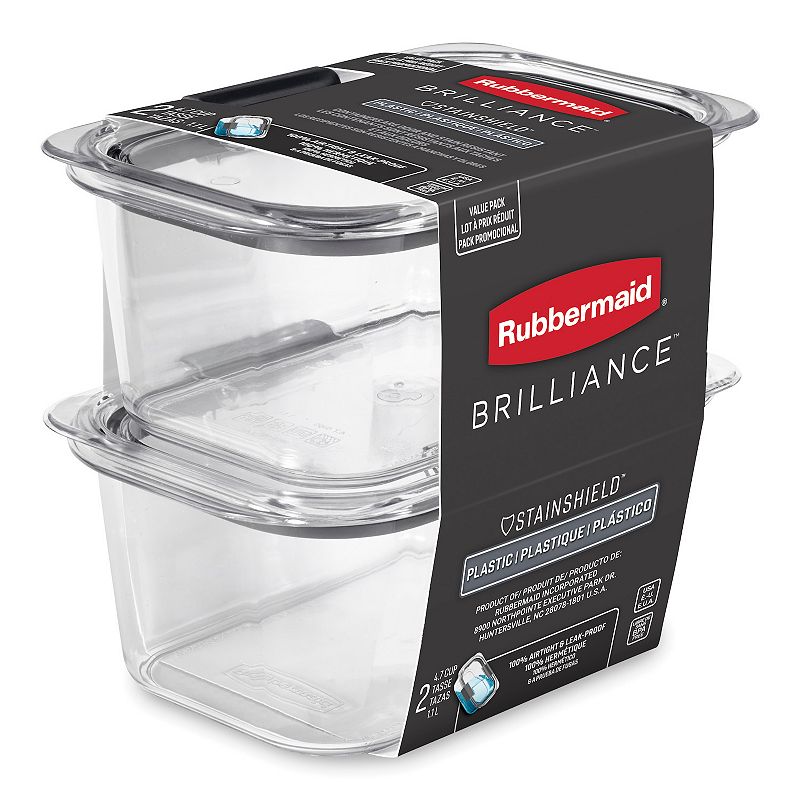 Rubbermaid Brilliance 2-pc. 4.7-Cup Food Storage Container Set