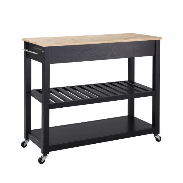 Wood Top Kitchen Prep Cart