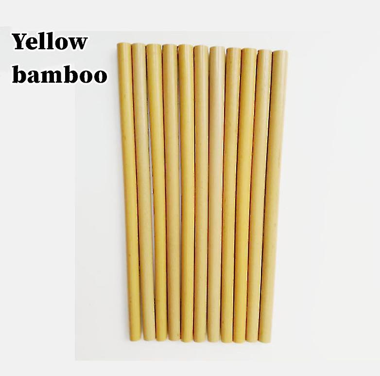 10Pcs / bag bamboo straw reusable straw organic bamboo straw natural wood straw bud 23cm