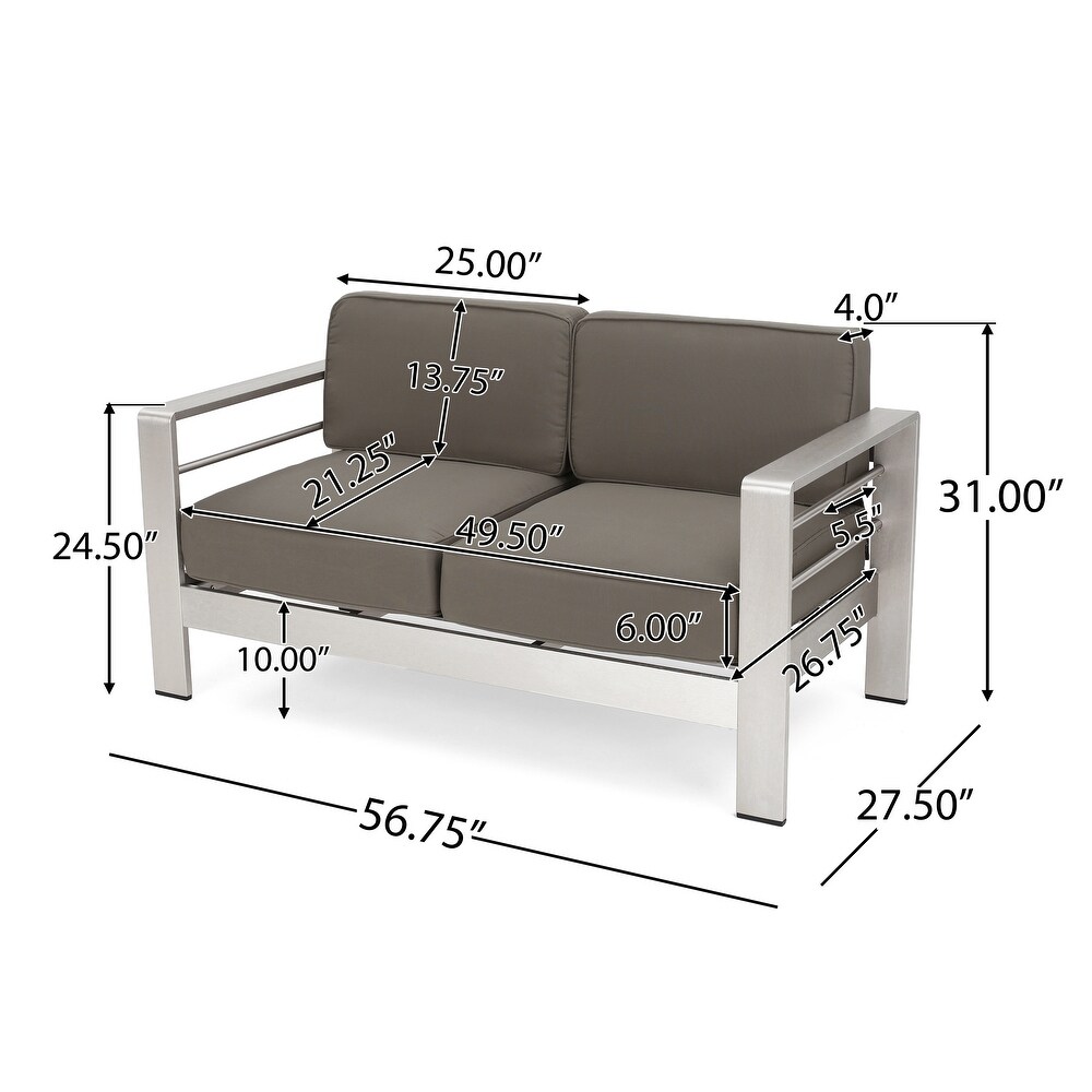 Cape Coral 5 piece Outdoor Fire Pit Chat Set by Christopher Knight Home