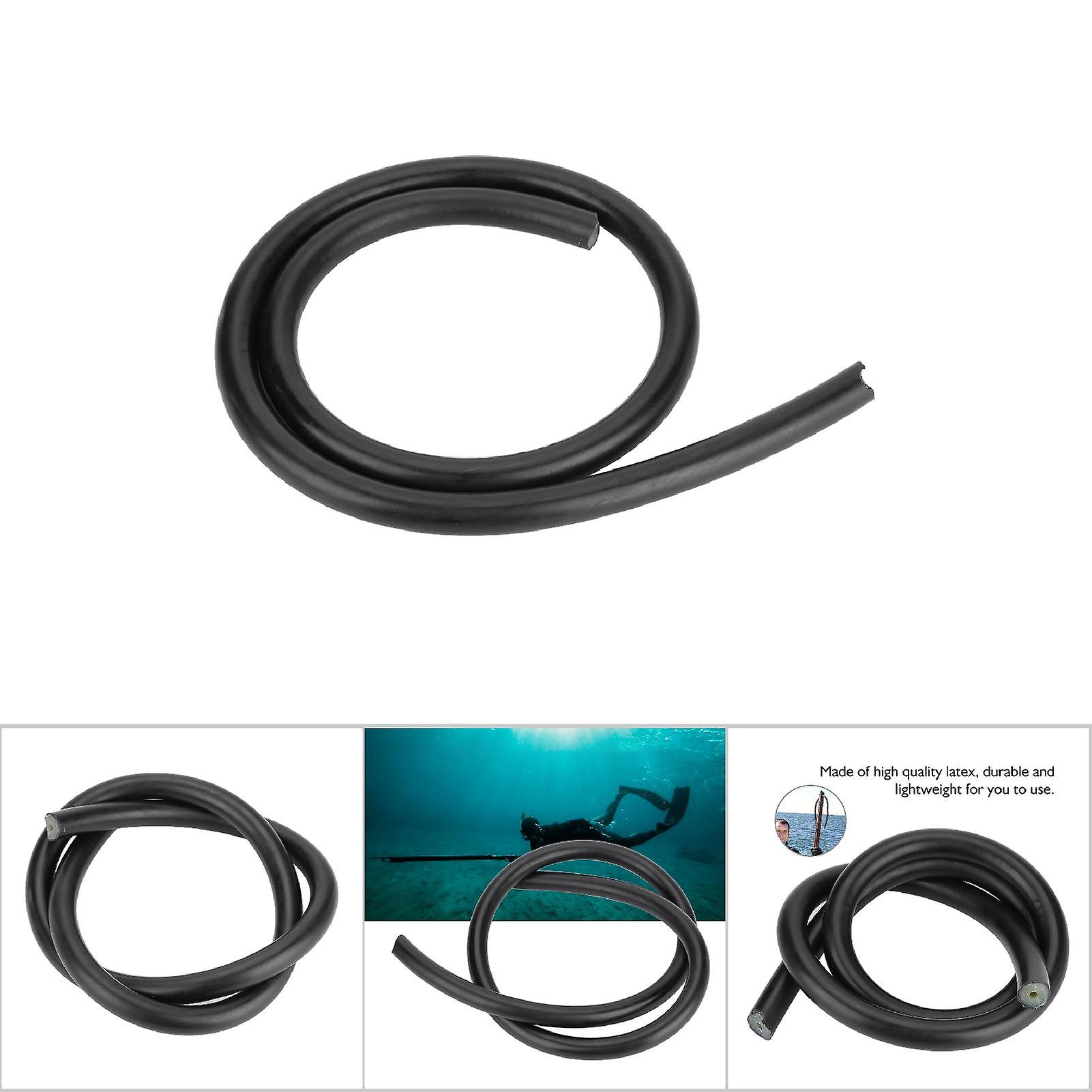 3*16mm Black Speargun Band Sling Rubber Diving Tube Natural Latex Tubing (80cm)