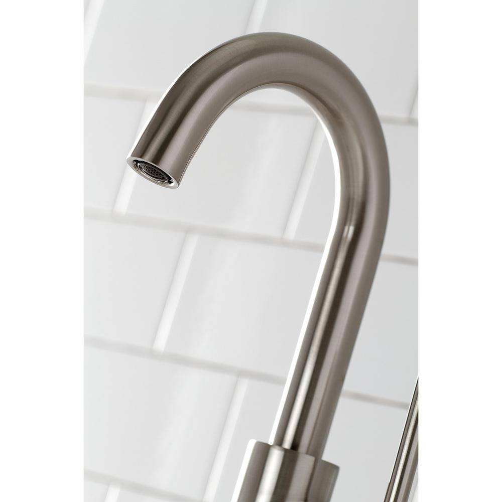 Kingston Brass Concord Single-Handle Bar Faucet in Brushed Nickel HLS8538DL