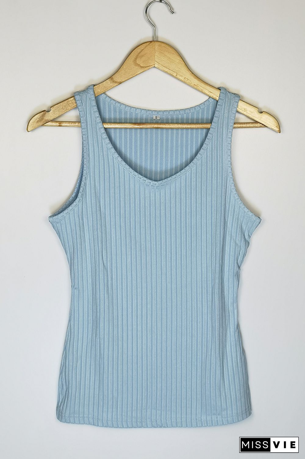 Light Blue Knit Tank Top