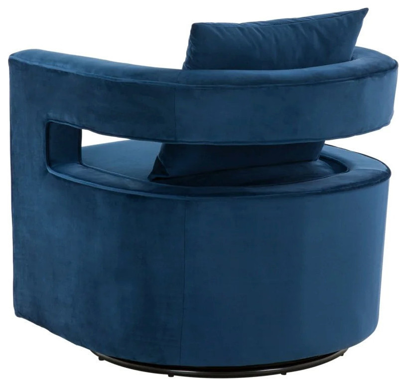 Lana Modern Blue Velvet Swivel Accent Chair   Contemporary   Armchairs And Accent Chairs   by Rustic Home Furniture Deco  Houzz