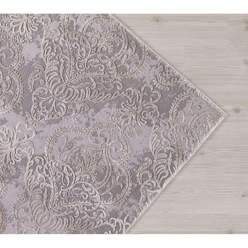 Concord Global Thema Lancing Damask Rug