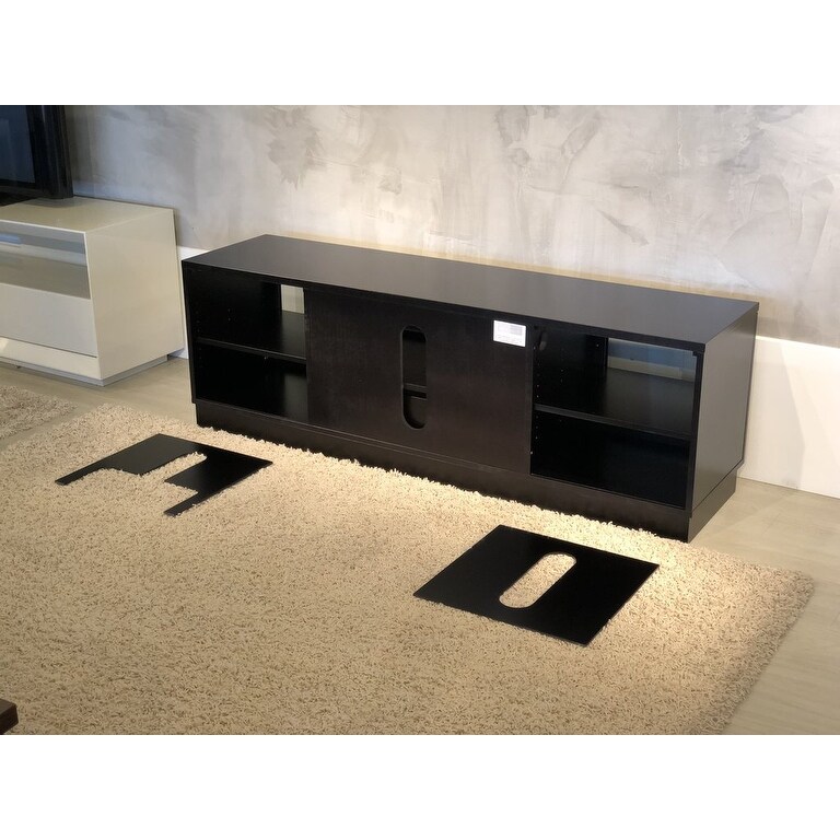 Contemporary Ebony Finish TV and Entertainment Console