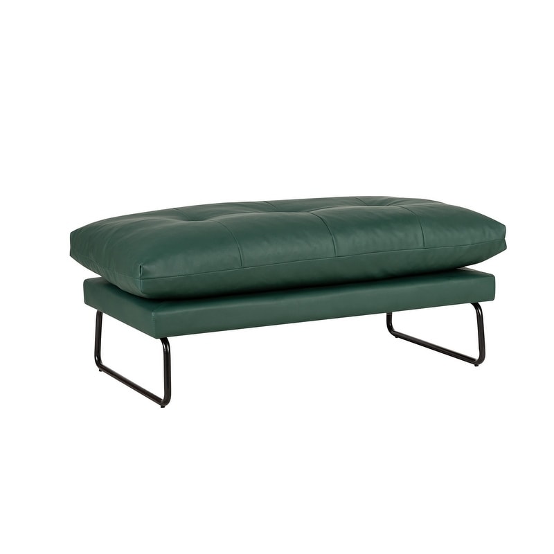 Karla PU Leather Contemporary Loveseat and Ottoman