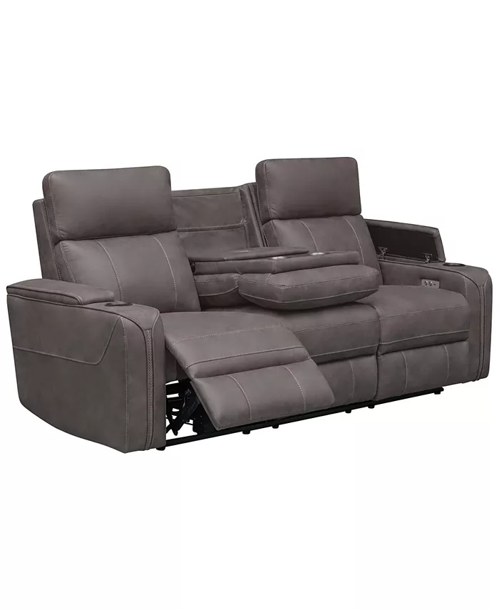 Abbyson Living Avenger 85.8 Fabric with Dropdown Table Power Reclining Sofa