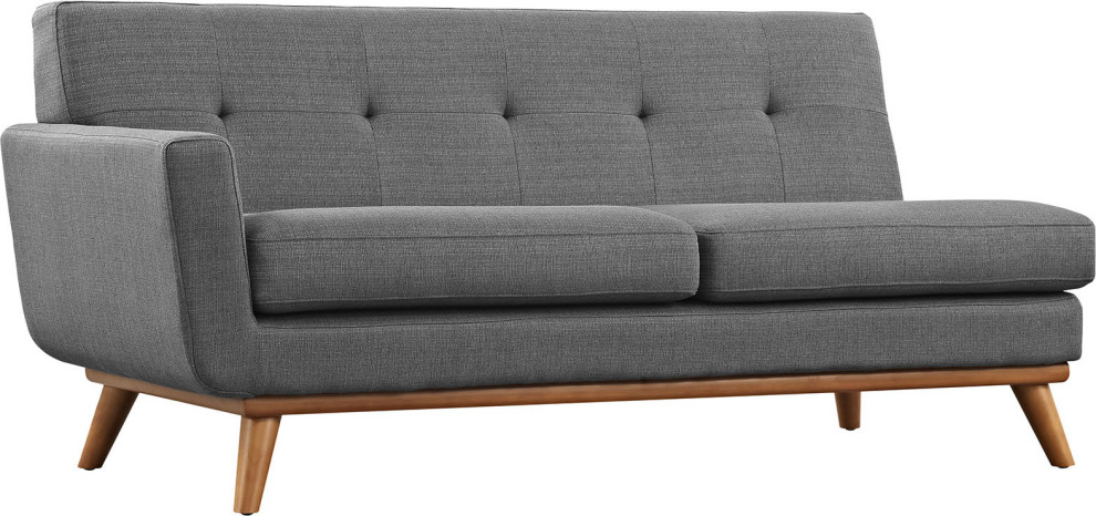 Jayden Left Arm Loveseat   Midcentury   Loveseats   by HedgeApple  Houzz