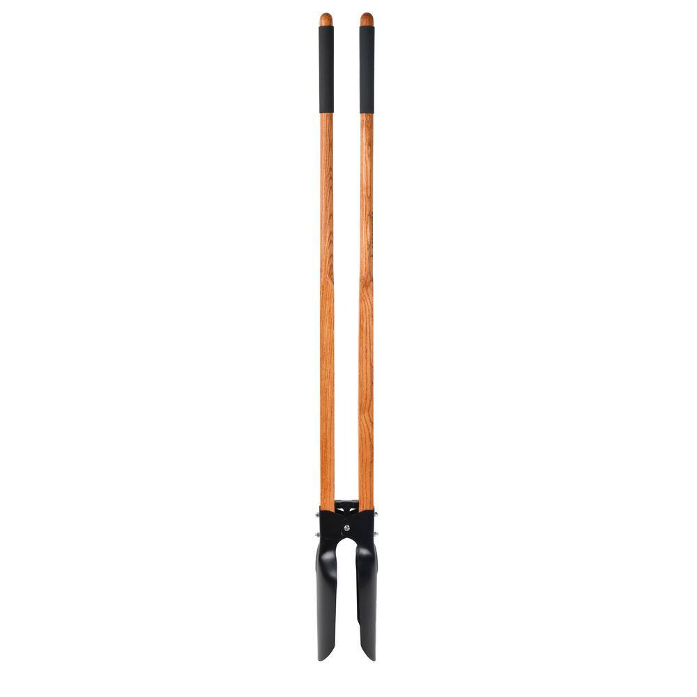 Husky 47 in. L Wood Handle Post Hole Digger with Grip 618033