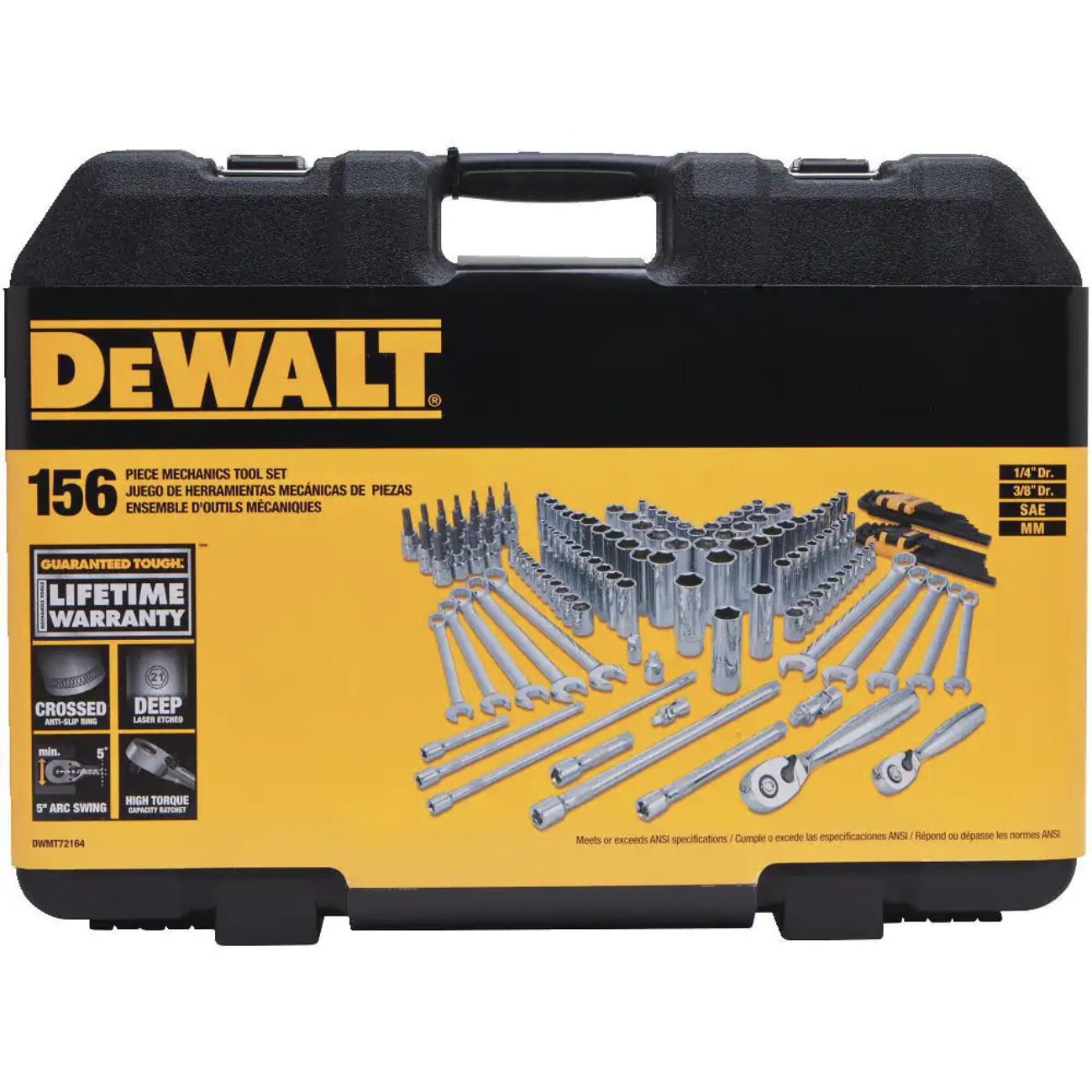 Dewalt Mechanics Tool Set (156-Piece)， DWMT72164