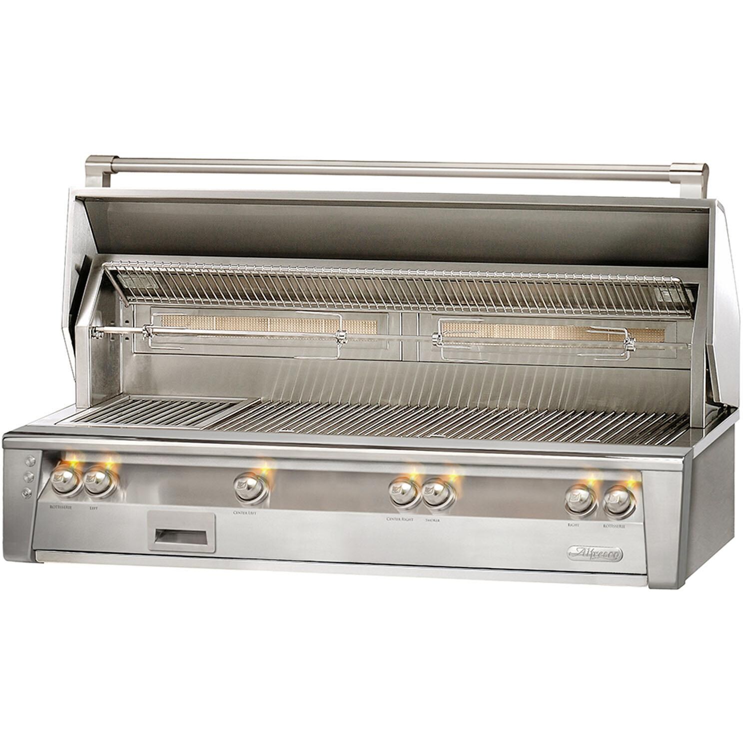 Alfresco ALXE 56-Inch Built-In Natural Gas All Grill With Sear Zone And Rotisserie