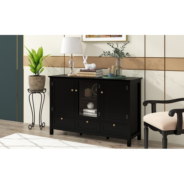 44.9'' Accent Cabinet Modern Console Table Sideboard With 2 Doors， 3 Drawers