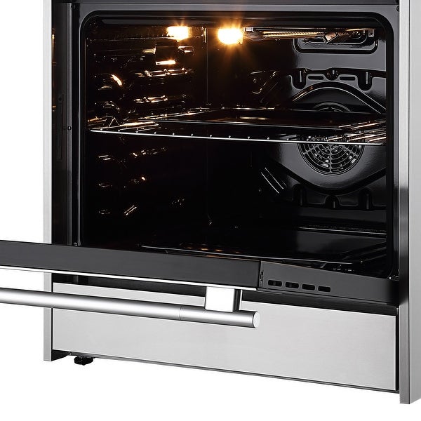 30-inch 5.0-cu. ft Slide-in Stainless Steel Single Oven Gas Range with 5 Sealed Burner Cooktop