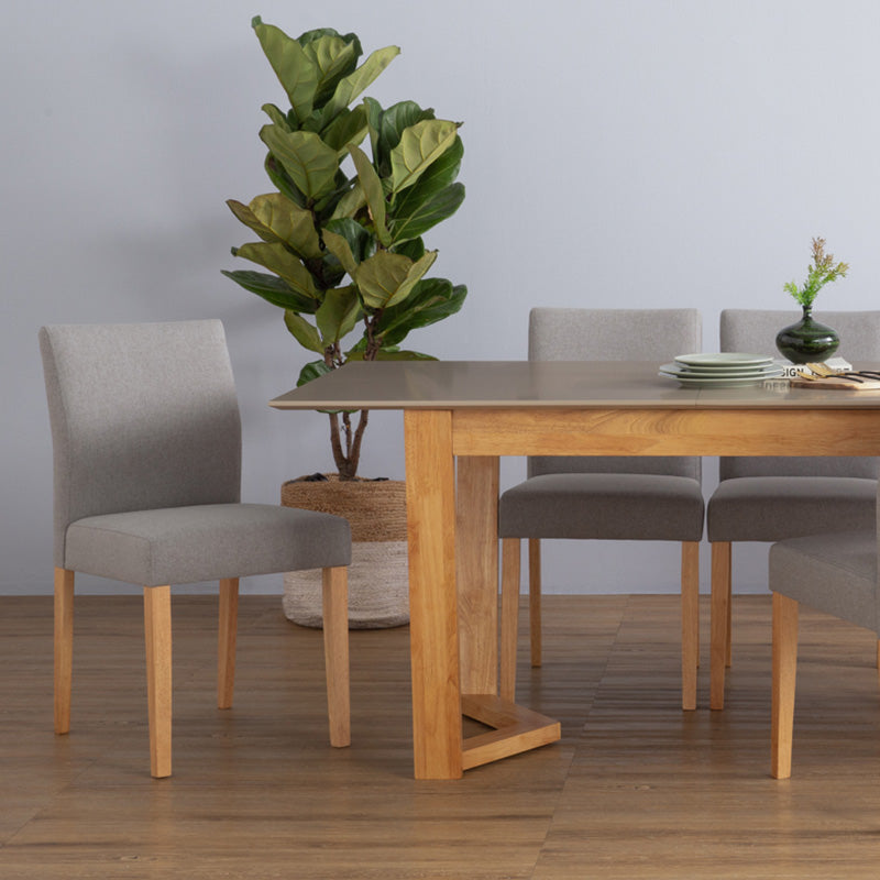 Ladee Dining Chair - Oak + Silver