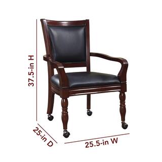 Hathaway Mahogany Fortress Chess Checkers  Backgammon Pedestal Game Table  Chairs Set BG2995