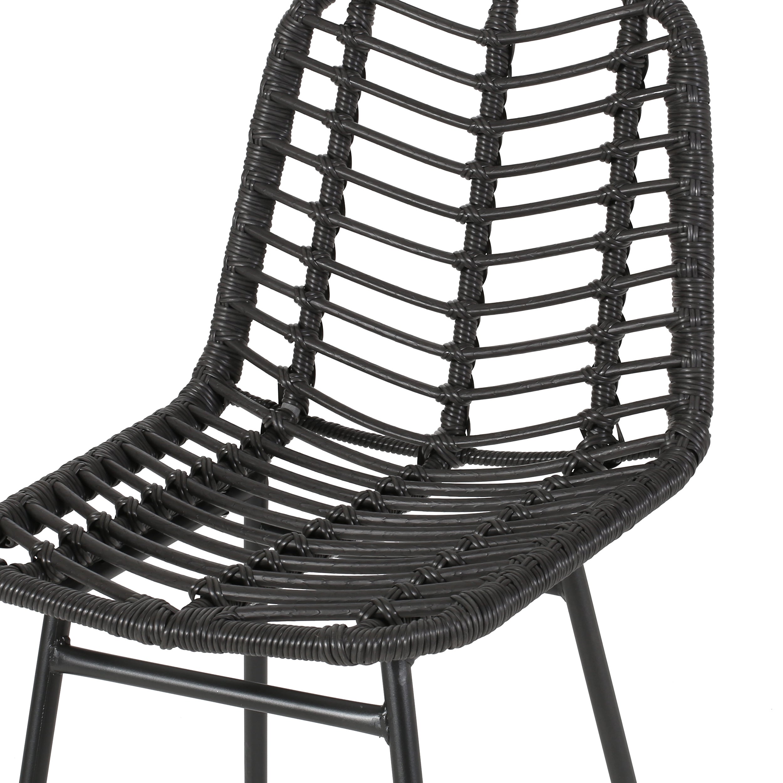 Kendal Outdoor Wicker Barstools (Set of 4)