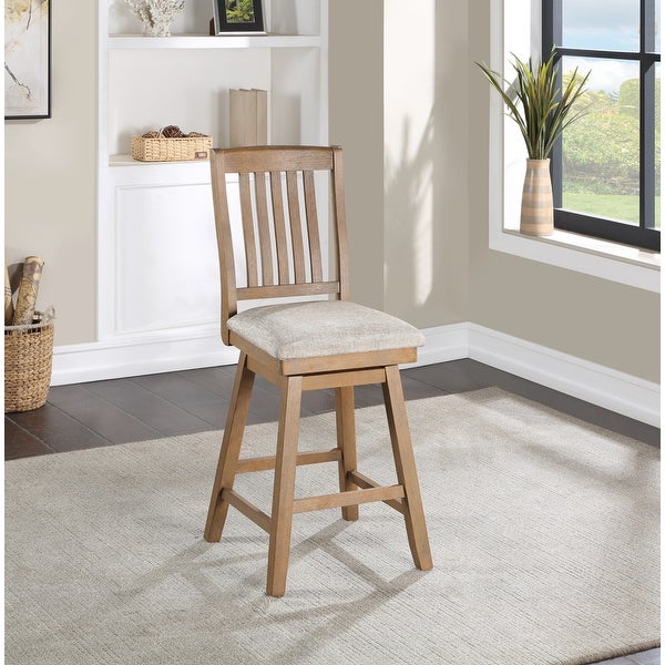 Mission Back Indoor Dining Room Swivel Stool