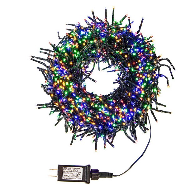 Kurt Adler 480 light 16 foot Connectable Multi colored Led Cluster Garland