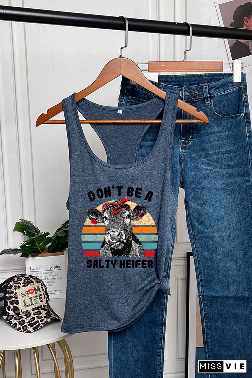 Don't Be A Salty Heifer Sleeveless Tank Top Wholesale