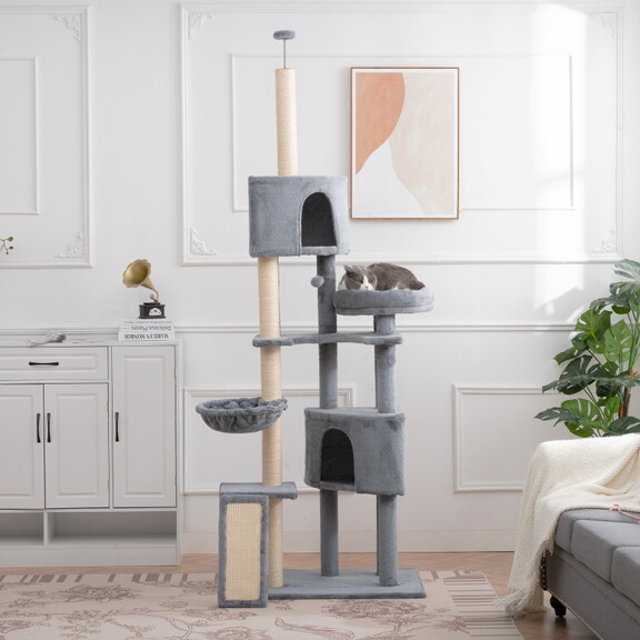 Cat Tree  105 inch Cat Tower for Indoor Cats  Plus...