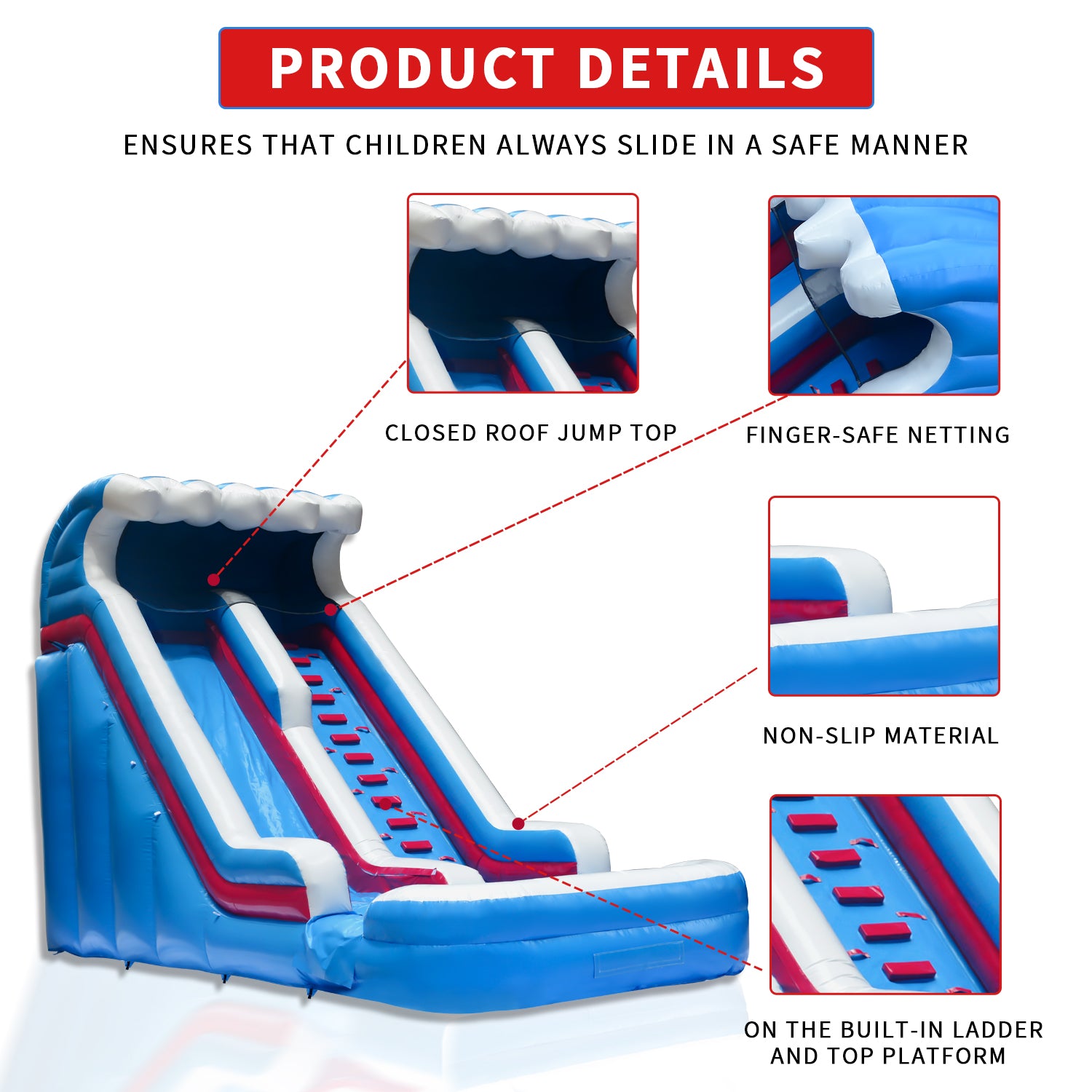 GOOSH 11' x 26' Inflatable Water Slide with Air Blower