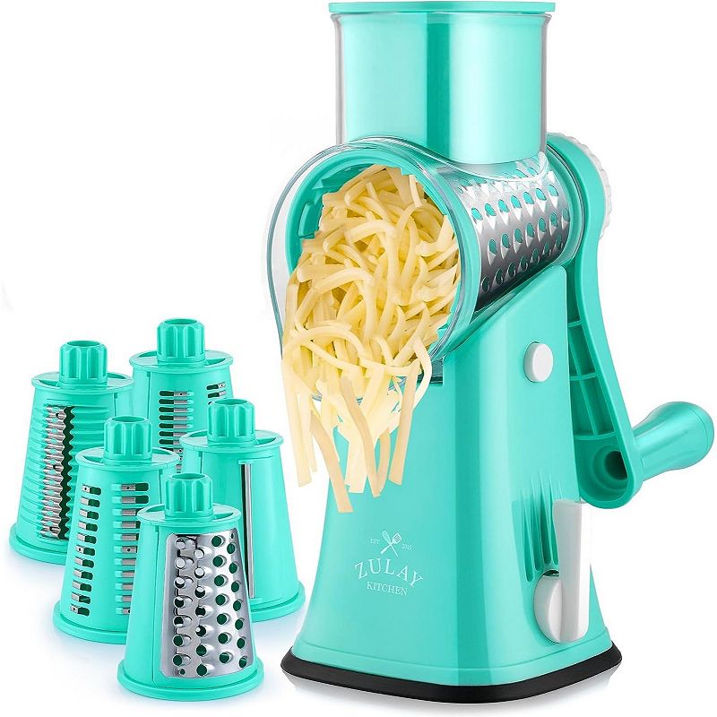 Rotary Cheese Grater with Handle and Upgraded Suction Base