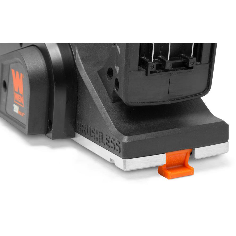 WEN 20-Volt Max Brushless Cordless 3-14 in. Hand Planer with 4.0 Ah Lithium-Ion Battery and Charger 20653