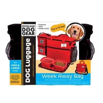 Mobile Dog Gear Week Away Bag， Medium/Large， Black