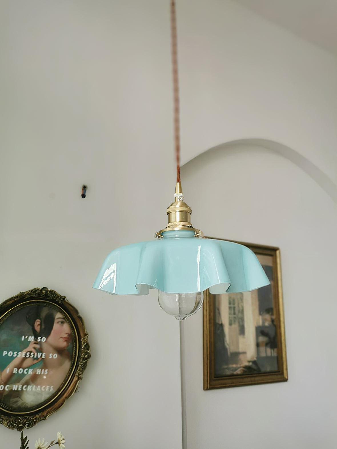 French Flower Pendant Swag Light