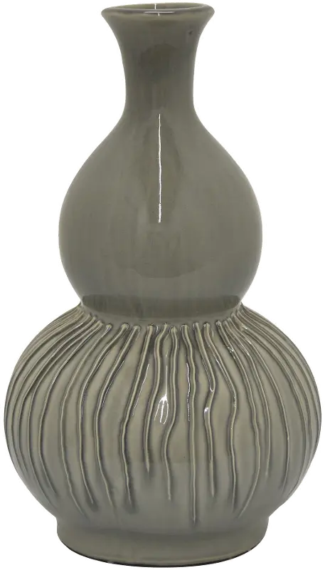 17 Inch Gray Tone Vase