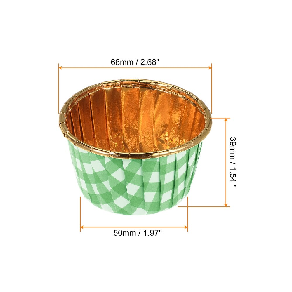 Plaid Cupcake Cups  50pcs Aluminum Foil Standard Cupcake Liners