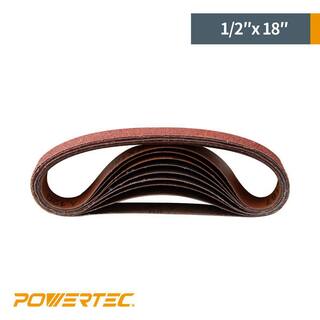 POWERTEC 12 in. x 18 in. 60-Grit Aluminum Oxide Sanding Belt Sandpaper (20-Pack) 401806