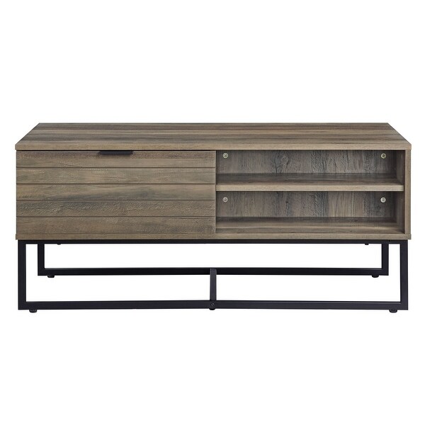 ACME Homare Coffee Table in Rustic Oak and Black Finish