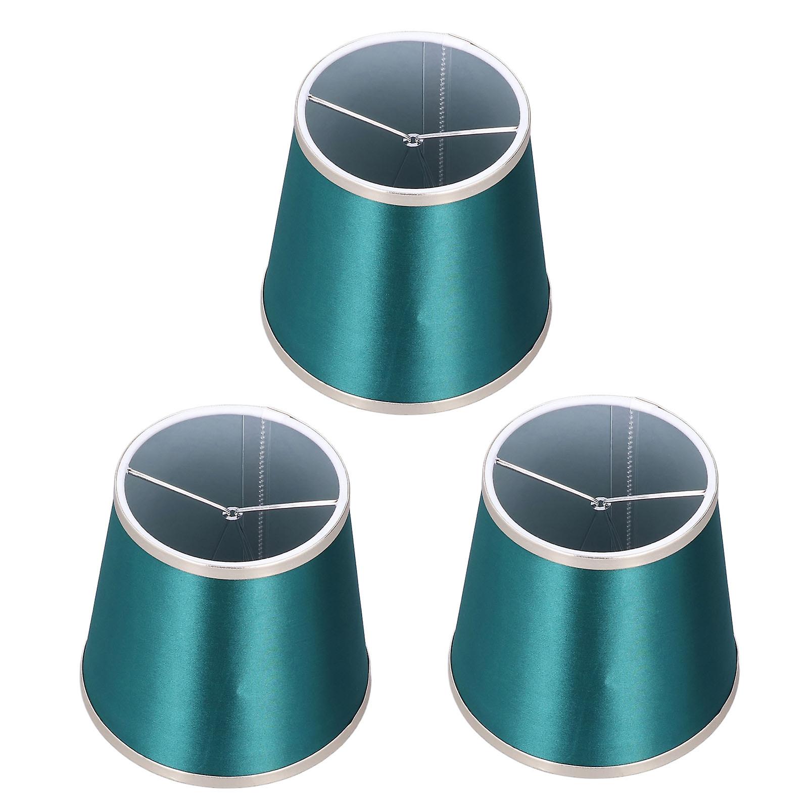 3pcs Barrel Cloth Lampshade Clip On Bulb Lamp Shade Covers For Table Lamps Chandelier 5.9x5.5x4.3inch