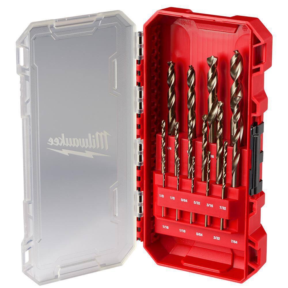 MW Cobalt Red Helix Drill Bit Set for Drill Drivers (15-Piece) 48-89-2370