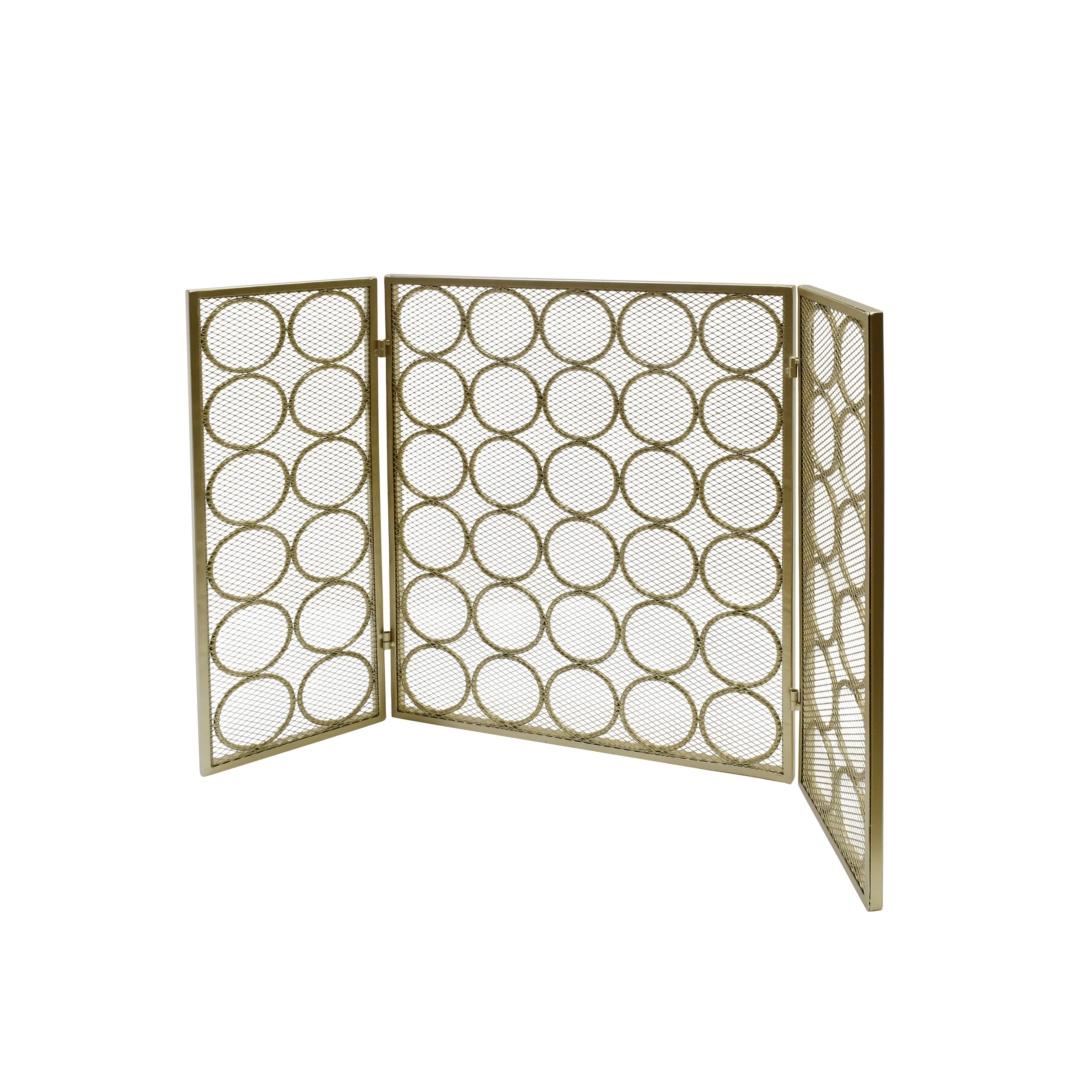 Koda Modern Three Panel Iron Firescreen