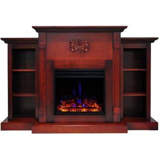 Hanover Classic 72.3 in. Freestanding Electric Fireplace in Cherry with Deep Log Insert FS7233-1BCRL3