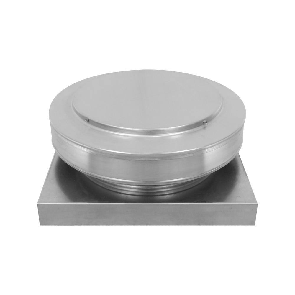 12 in. Dia. Aluminum Round Back Roof Vent with Curb Mount Flange in Mill Finish RBV-12-C2-CMF