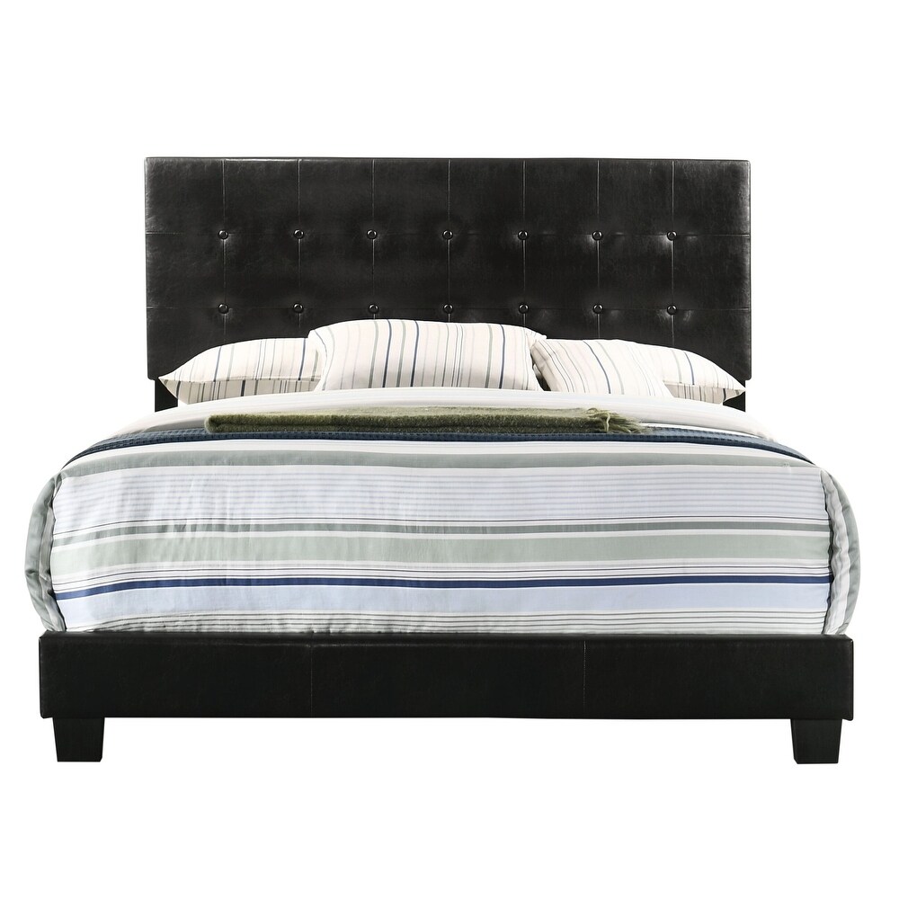 Caldwell Faux Leather Tufted Bed