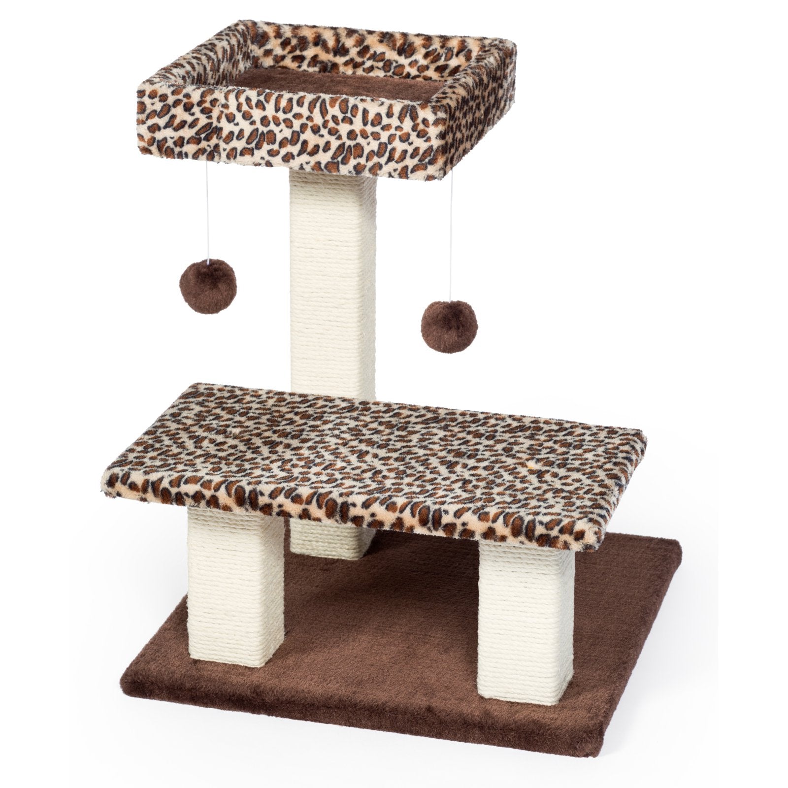 Prevue Pet Products 21 in. Kitty Power Paws Plush Leopard Terrace