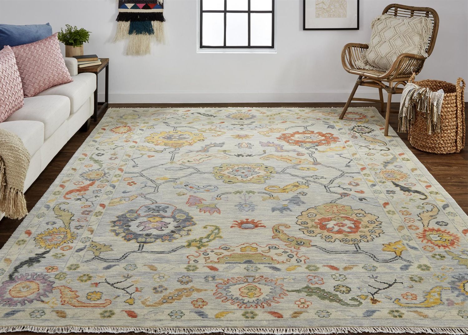 Larson Gray and Yellow Rug by BD Fine