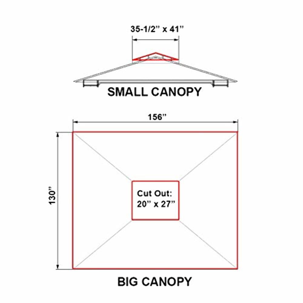 Maroon Replacement Gazebo Canopy for 10 x 12 Regency II Patio Gazebo; Easily Update Your Gazebo