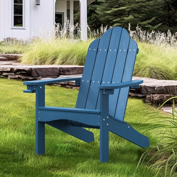 LUE BONA Plastic Poly Weather Resistant Outdoor Patio Adirondack Chair 1Pack